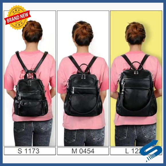 Large Vegan Leather Convertible Backpack Purse with Tassel, Holds Laptop main image 5